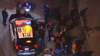 Pursuit crash in North Hollywood leaves 2 LAPD officers injured