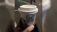 Starbucks employee serves LA sheriff's deputy coffee with hand-drawn pig on cup