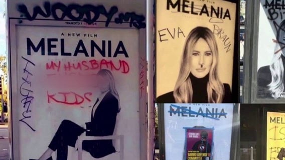 Melania Trump documentary ads vandalized, forcing Metro to reroute buses