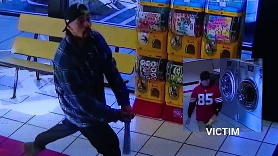 Man with machete goes after teen in 49ers jersey at laundromat in Pomona
