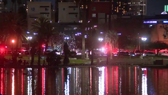 Sonar search of MacArthur Park Lake for possible bodies, guns stopped by park rangers, man claims