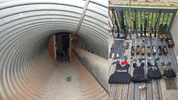 100-foot tunnel entrance leads CHP to hidden bunker, 10,000-round weapons cache