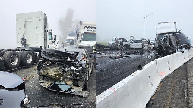 150-vehicle pileup in dense fog shuts down Highway 99 between Bakersfield and Fresno