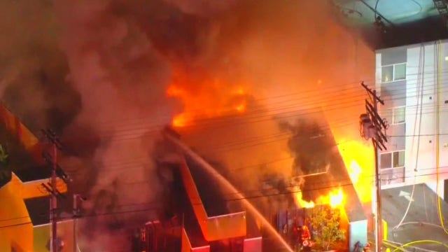 Massive fire at former North Hills church leaves 2 injured, families displaced