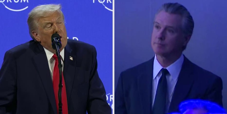 Trump, Newsom feud on display at World Economic Forum in Davos