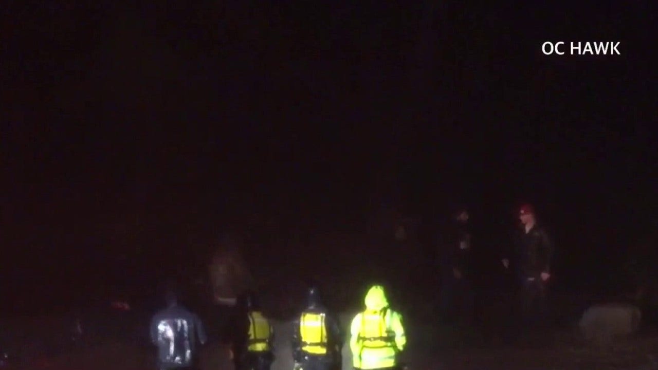 Driver swept away crossing flooded road in Cajon Pass