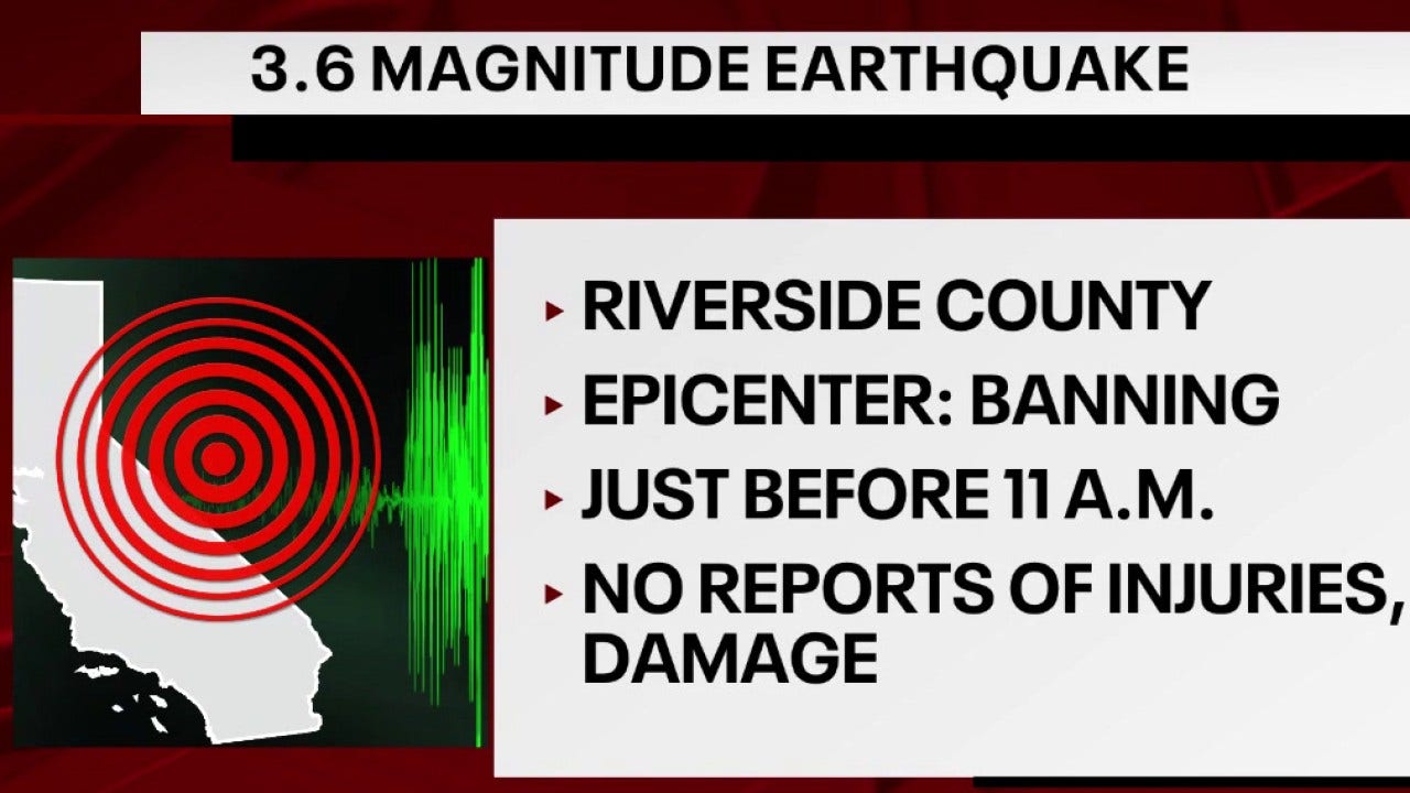 Earthquake rocks Riverside County near Banning