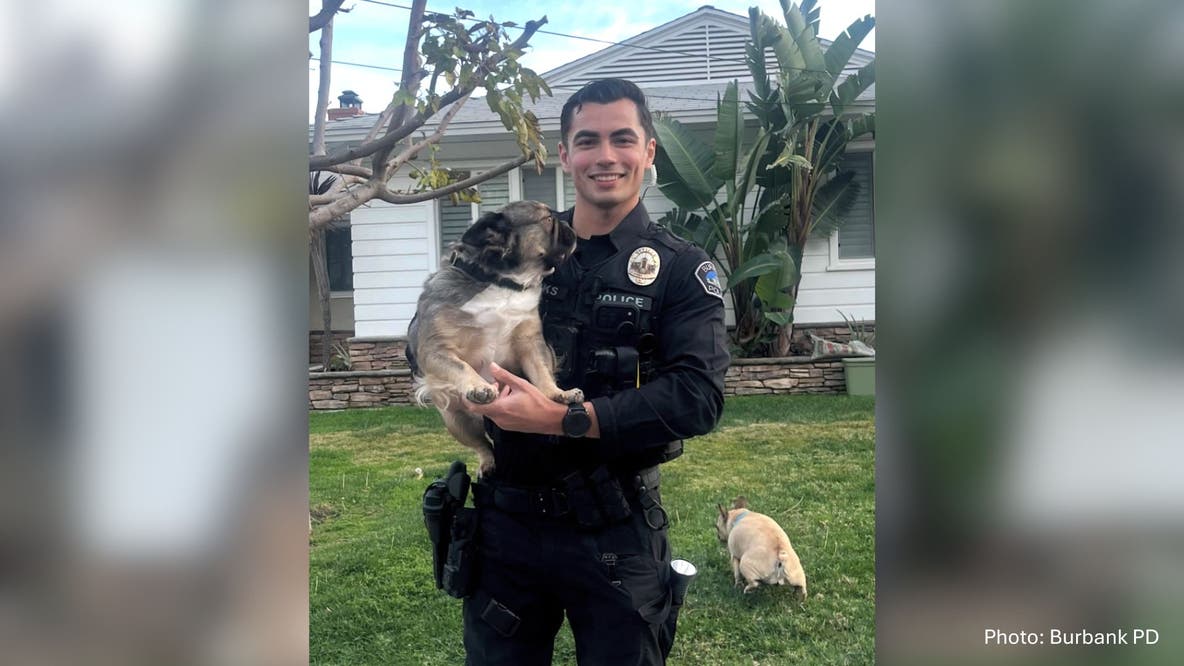 Burbank's finest: Police officer goes viral over puppy photo