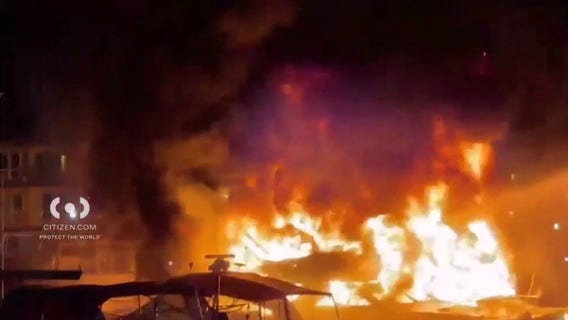 Fire in Marina del Rey Harbor destroys 2 boats overnight