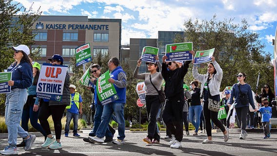 Kaiser strike grows as additional workers walk out Monday