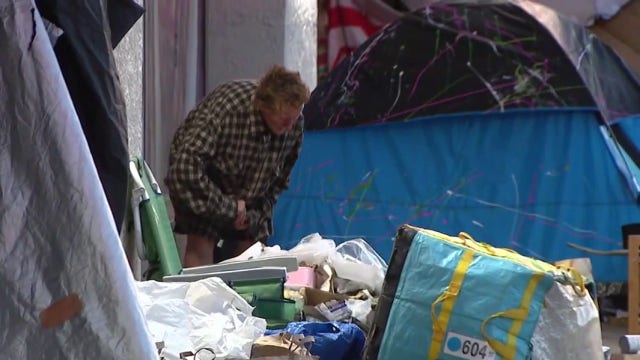 Encampment keeps returning to busy Westwood intersection after city cleanup efforts
