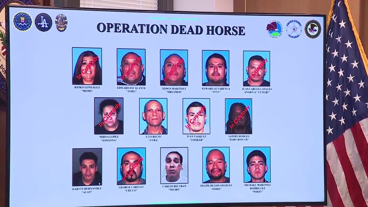 Operation Dead Horse: FBI announces massive takedown of 18th street gang members
