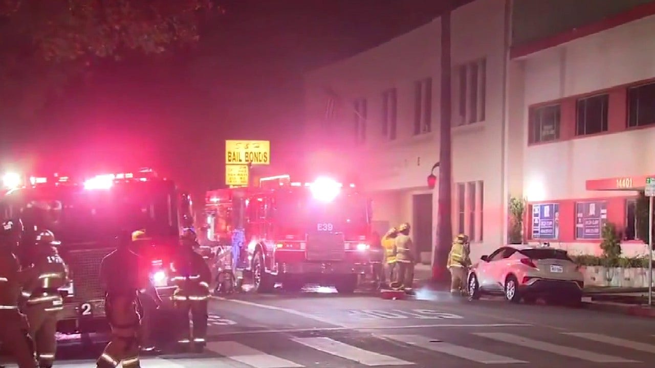 Burglary call turns into arson investigation at Van Nuys office building