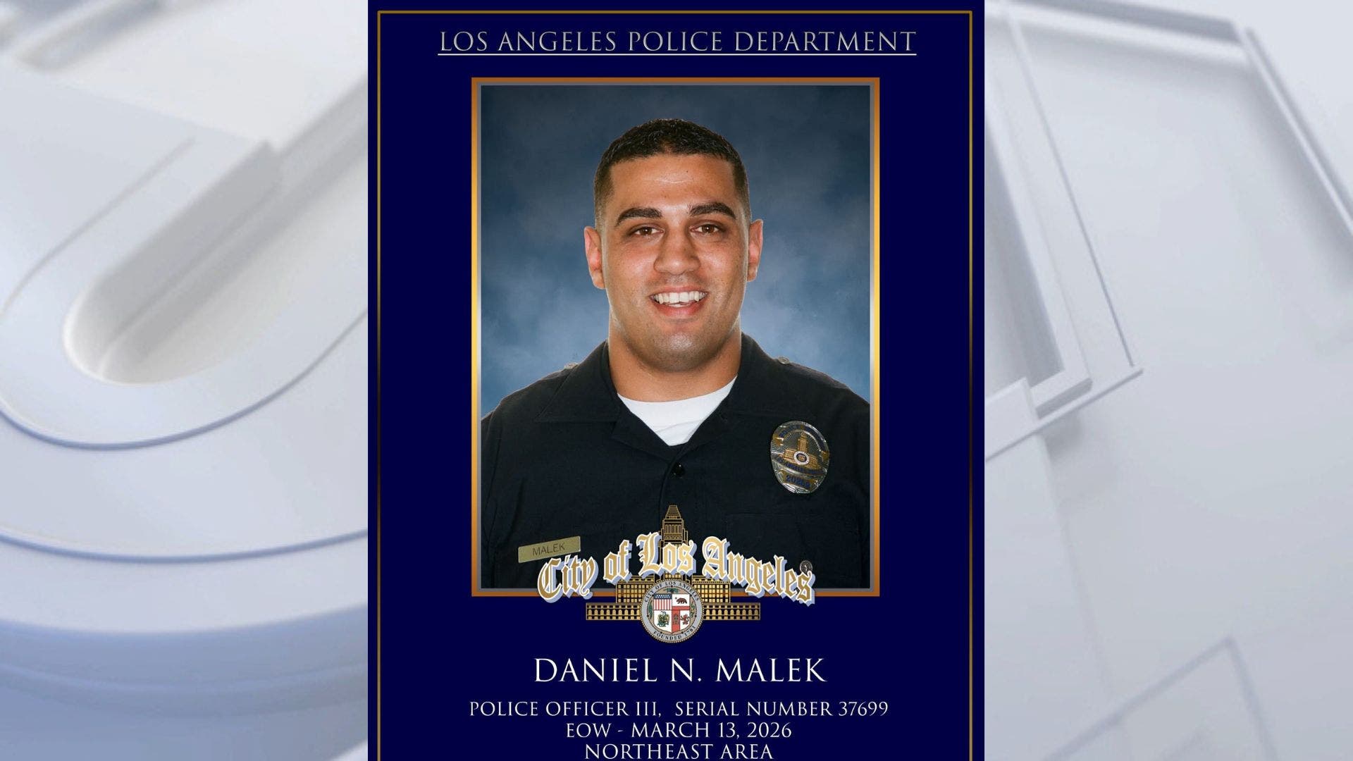 LAPD mourns death of Officer Daniel N. Malek