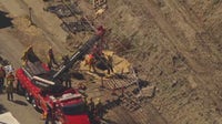 Firefighters rescue man who fell at Pomona construction site