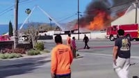 Strong wind fuels fire in Riverside; 1 firefighter injured