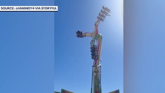 Video shows riders dangling in mid-air after carnival ride malfunction