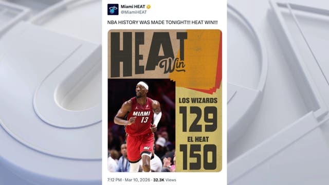 Bam Adebayo scores 83 points, 2nd-best in NBA history