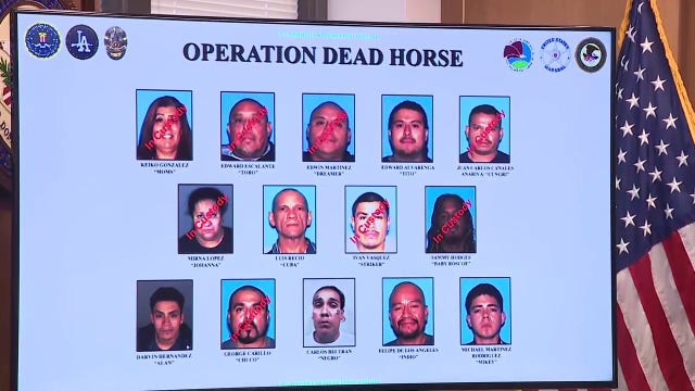 FBI announces criminal charges, federal indictment against 14 alleged leaders of LA's 18th Street gang