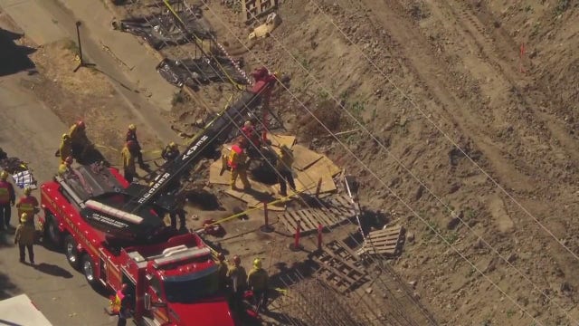 Firefighters rescue man who fell at Pomona construction site