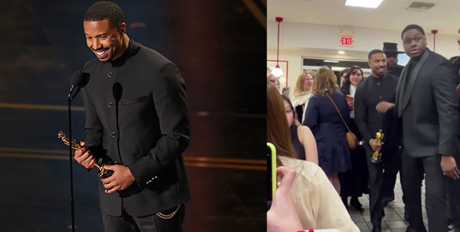 VIDEO: Michael B. Jordan takes Oscar to In-N-Out Burger after big win