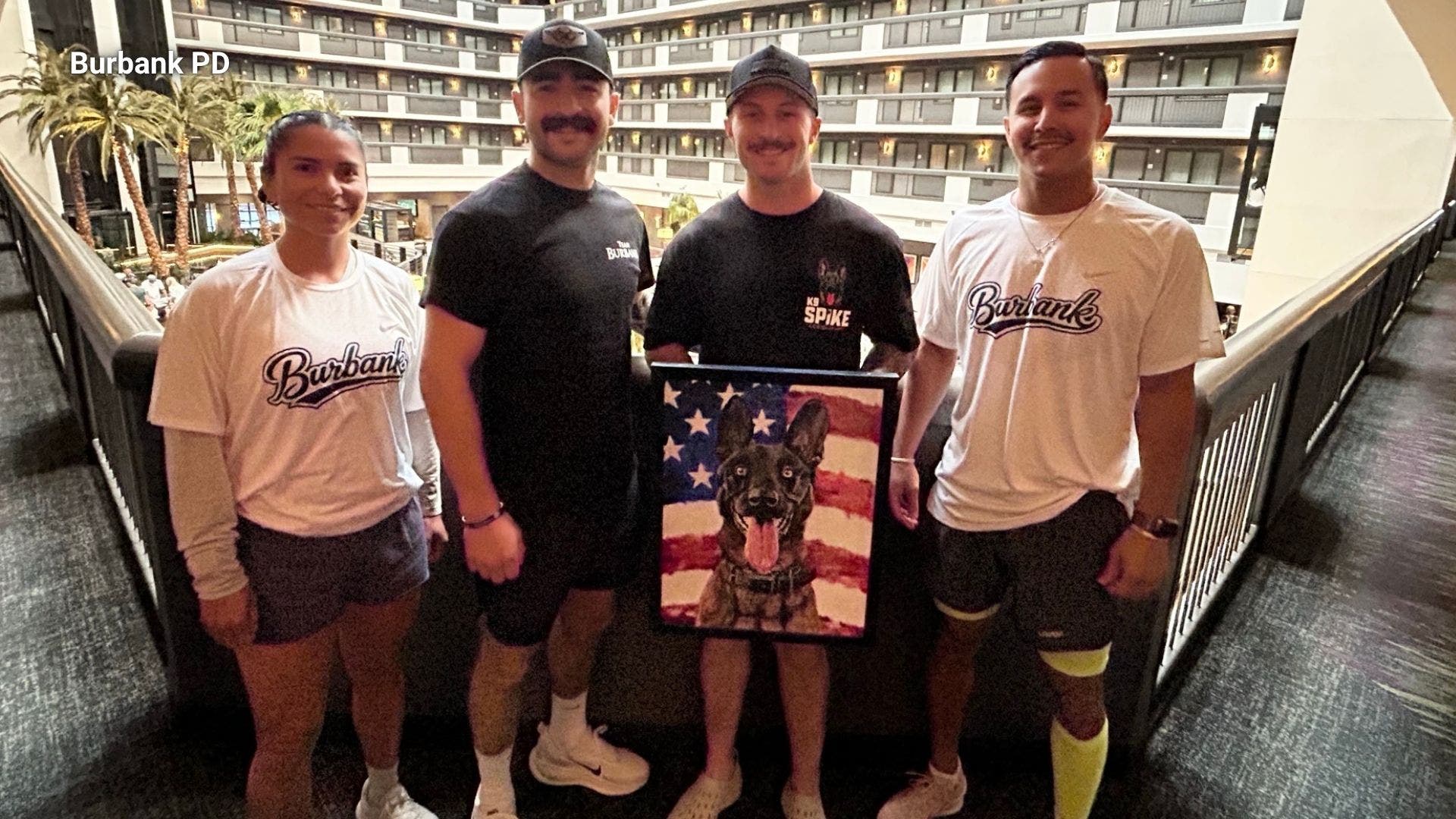 Burbank police honor fallen K-9 Spike with Baker to Vegas victory
