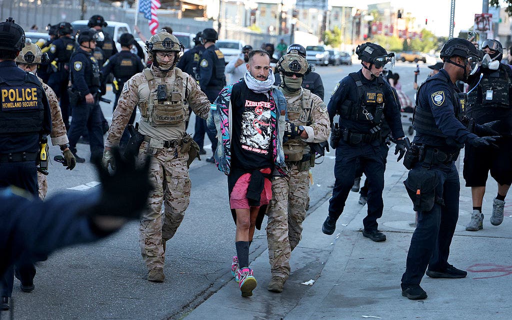 Multiple arrests made in downtown LA after sex toys thrown during anti-ICE protest, officials say