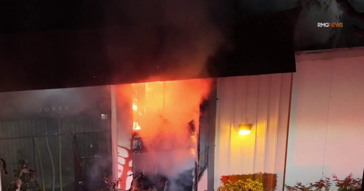 LAFD: Residents climb out window to escape fire in Canoga Park | FOX 11 ...