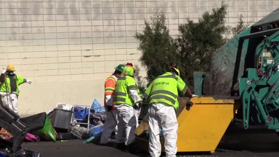 Post office encampment cleared in Los Angeles; Concerns remain over mess possibly returning