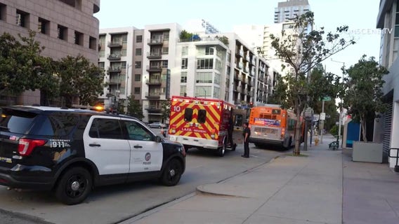 Woman stabbed on a Metro bus in downtown Los Angeles
