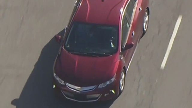 Man in red car leads half-hour police chase across Los Angeles