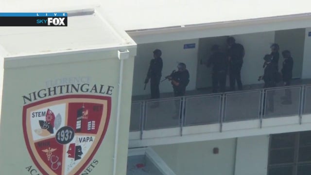 LAPD searching for armed suspects at middle school in Cypress Park