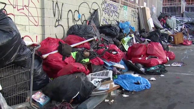 Trash, encampments overwhelm downtown Los Angeles post office
