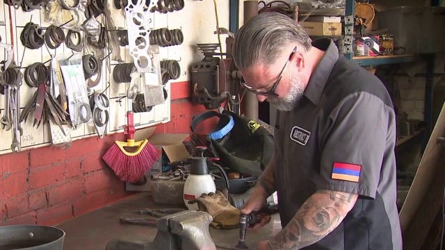 Pasadena mechanic turns scrap metal into art