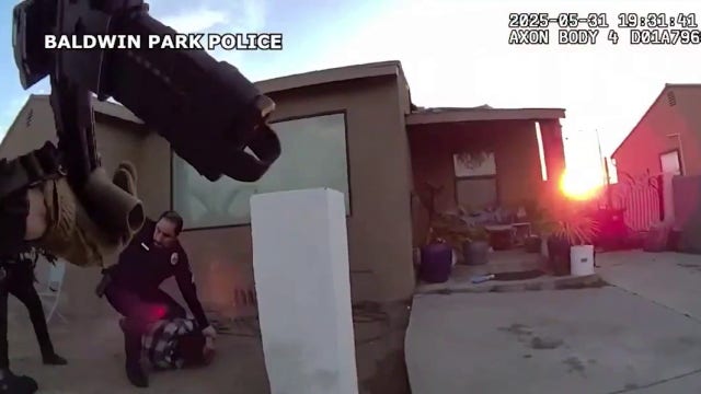 Newly-released bodycam video shows Baldwin Park shootout that killed officer, innocent father
