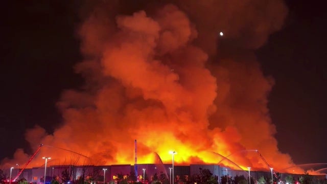 Arson suspect arrested after massive fire destroys Kimberly-Clark facility in Ontario
