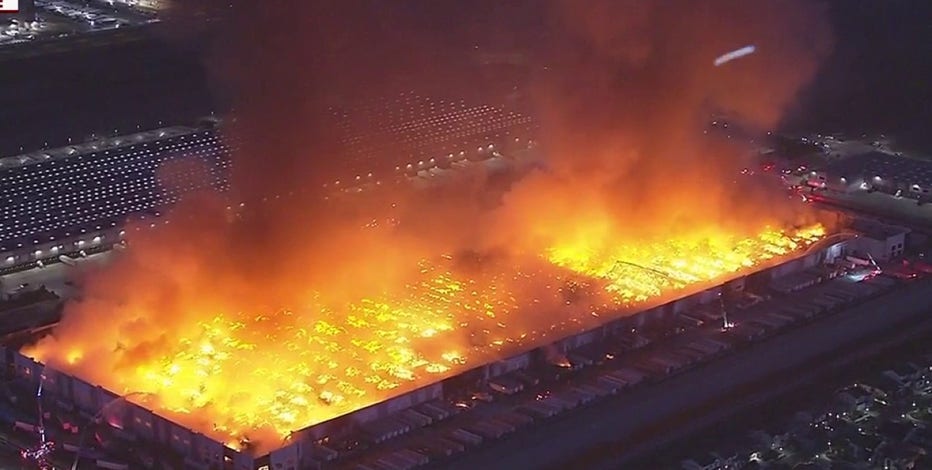Kimberly-Clark employee detained on suspicion of arson after massive Ontario warehouse fire