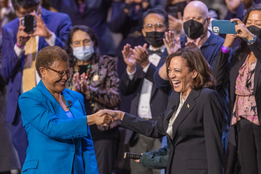 Kamala Harris endorses Karen Bass for LA mayor re-election