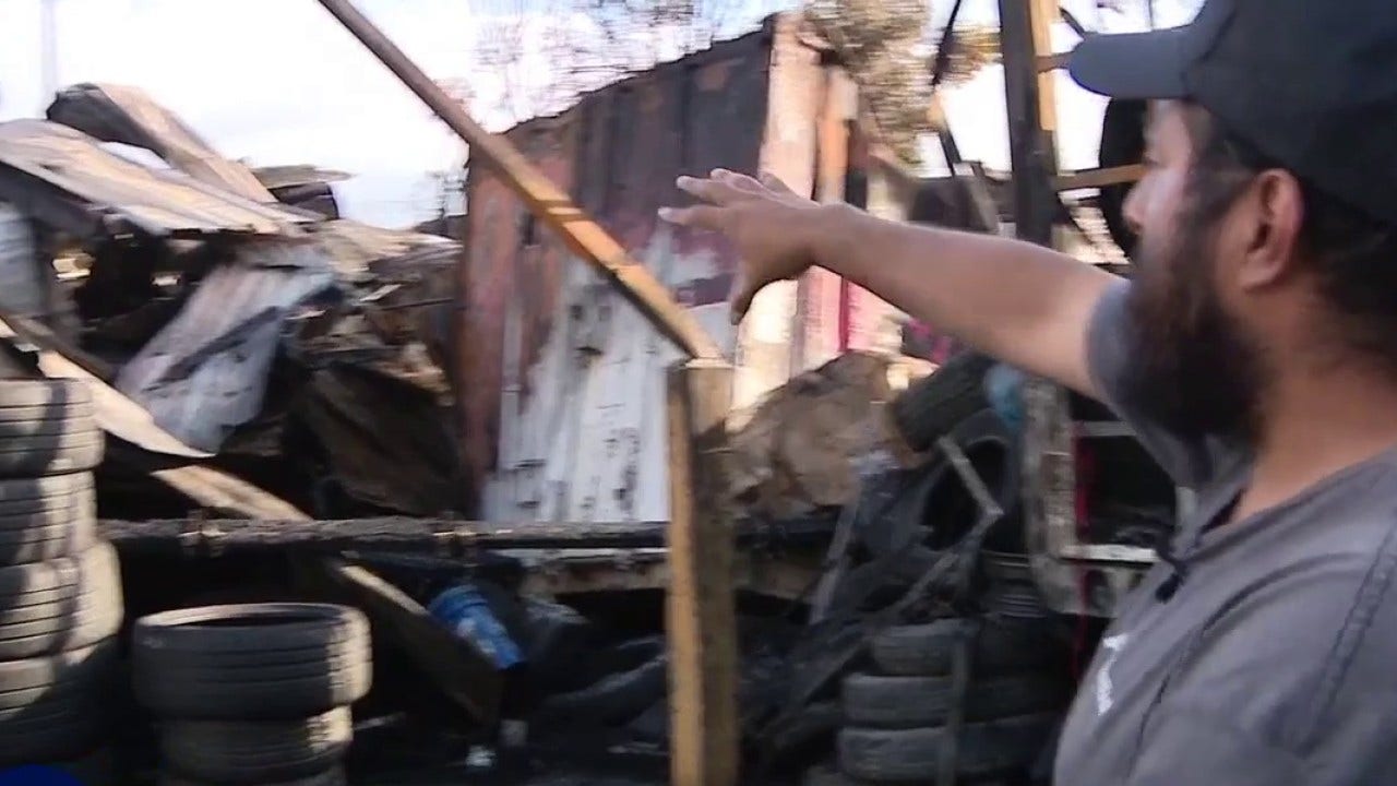 South Gate business owner says fire near homeless encampment destroyed family shop
