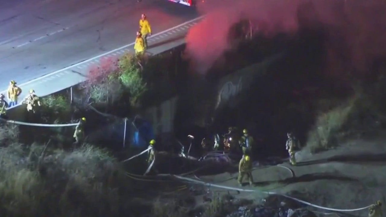 Tunnel fire closes 110 Freeway in Wilmington