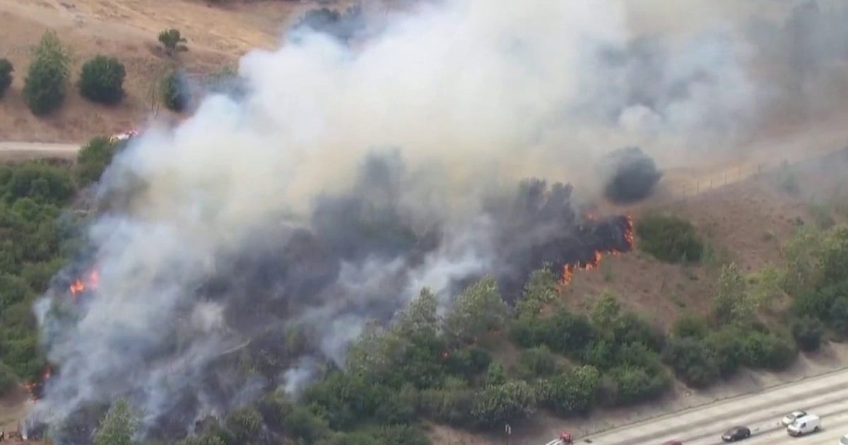 Brush fire briefly breaks out near Getty Center along 405 Freeway