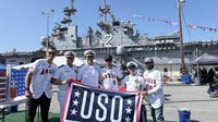 Angels's Zach Neto, Brent Suter honor military members during LA Fleet Week visit