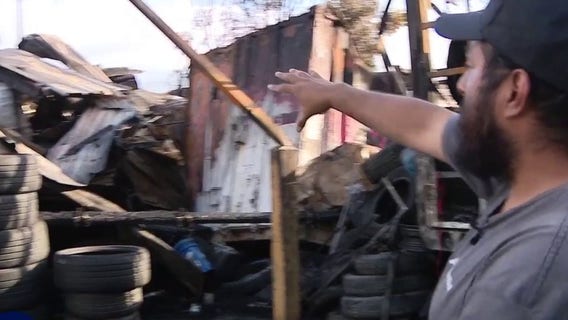 South Gate business owner says fire near homeless encampment destroyed family shop