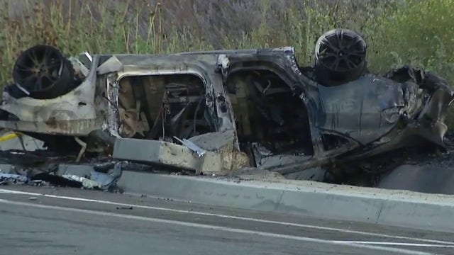 Tesla rollover crash sparks 30-acre Grand Fire in Chino Hills, forcing temporary evacuations