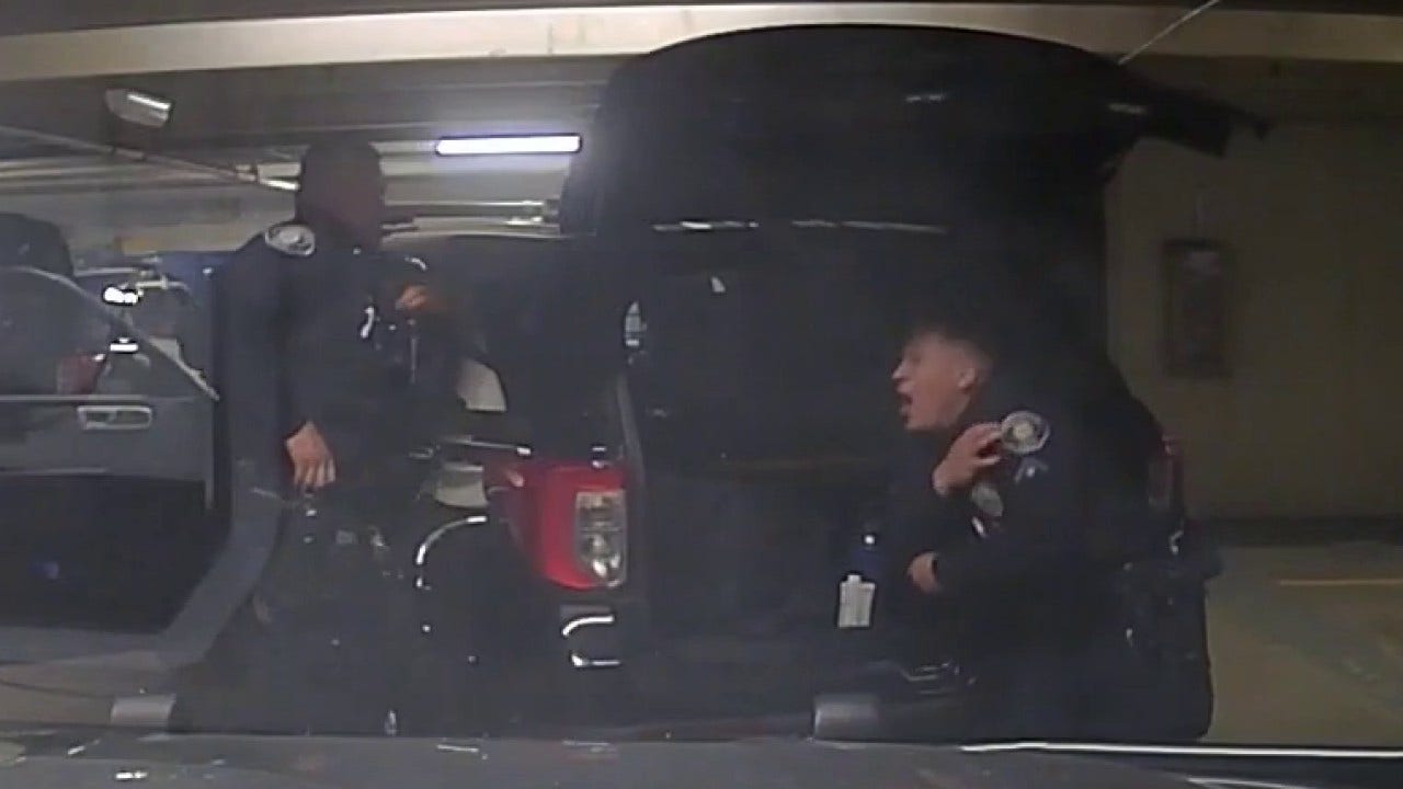 Pasadena police release video of officer shooting inside department parking garage