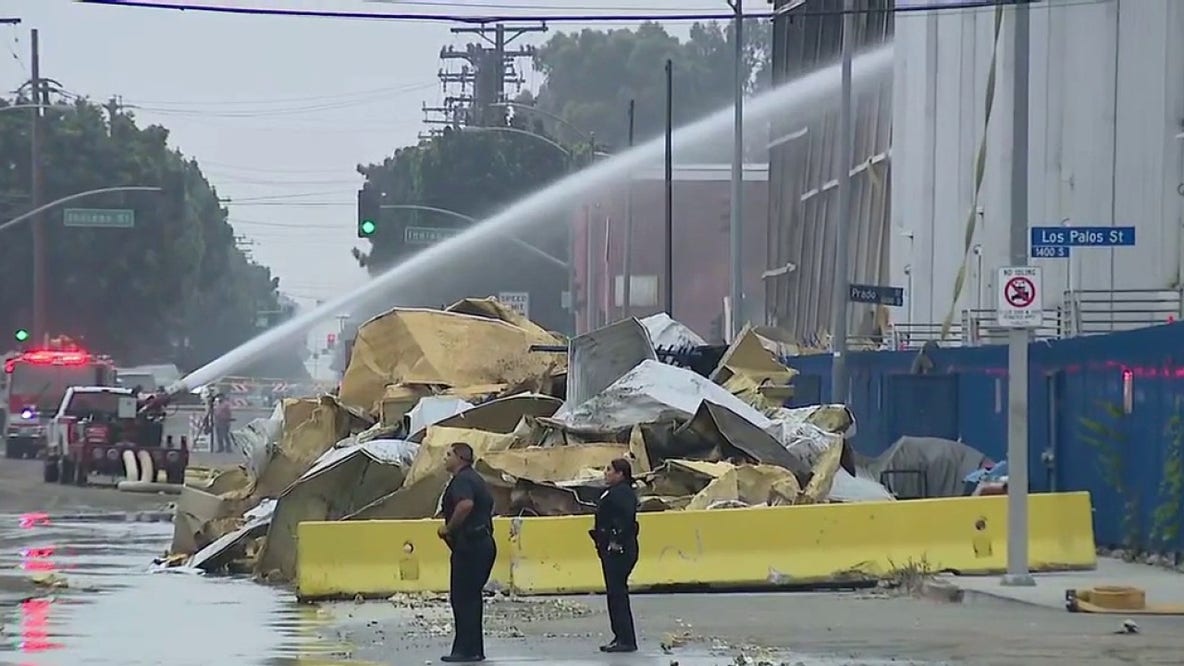 Boyle Heights warehouse fire day 8: LAFD sets Friday as target date for extinguishment