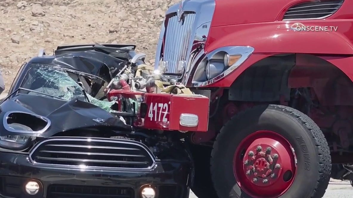 Father, 10-year-old son killed after Cal Fire engine and car collide in Hemet