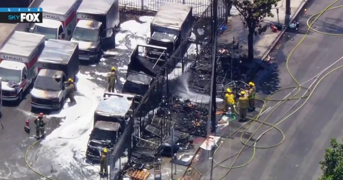 Crews knock down fire at U-Haul facility in Westlake