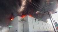Boyle Heights warehouse fire flares up again, prompting new shelter-in-place order