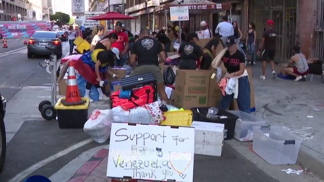 Los Angeles Venezuelans collect aid after deadly earthquake as business owner searches for missing parents